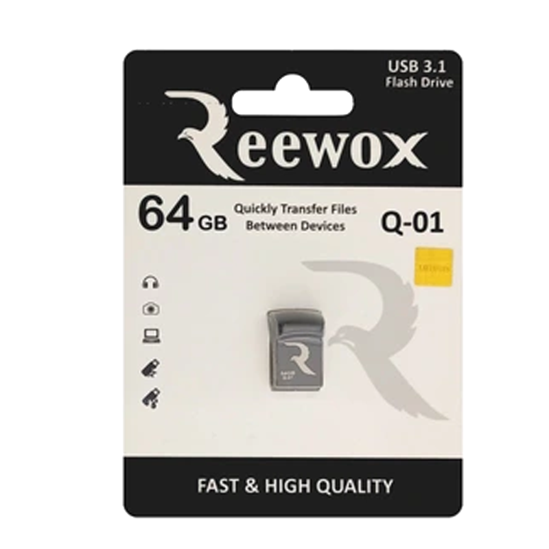 فلش ریووکس USB3 64GB مدل Reewox | Q01 Gray - Image 3
