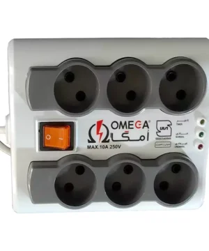 محافظ ولتاژ برق 6 خانه امگا مدل omega | 5m P6000