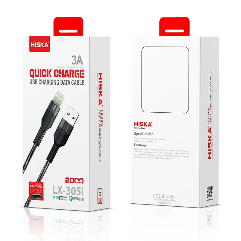 کابل تبدیل USB به لایتنینگ هیسکا مدل LX-305i طول 2 متر | HISKA - Image 4