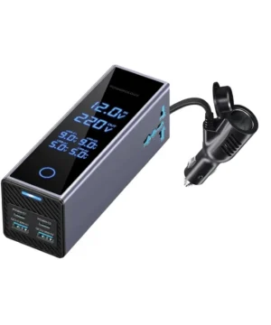 اینورتر فندکی پاورولوژی مدل PWCUQC044 ظرفیت 300 وات با نمایشگر