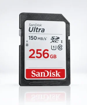 کارت حافظه SDXC سن‌دیسک مدل Ultra ظرفیت 256 گیگابایت سرعت 150MB/s(مخصوص دوربین عکاسی)