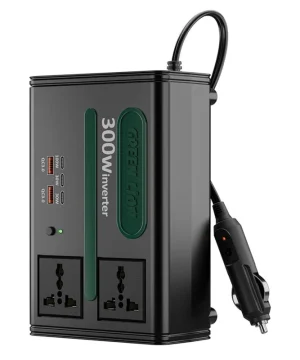 اینورتر خودرو گرین لاین مدل GC-300 ظرفیت ۳۰۰ وات ۷ در ۱